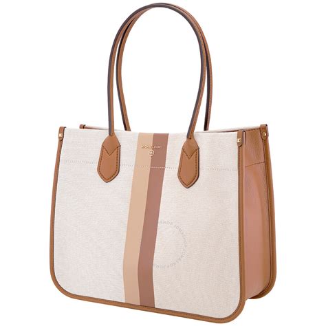 heidi tote michael kors|Heidi Large Stripe Canvas Tote Bag .